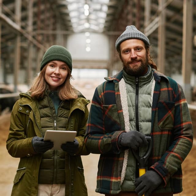 Bauer im Gespraech ueber digitale Loesungen